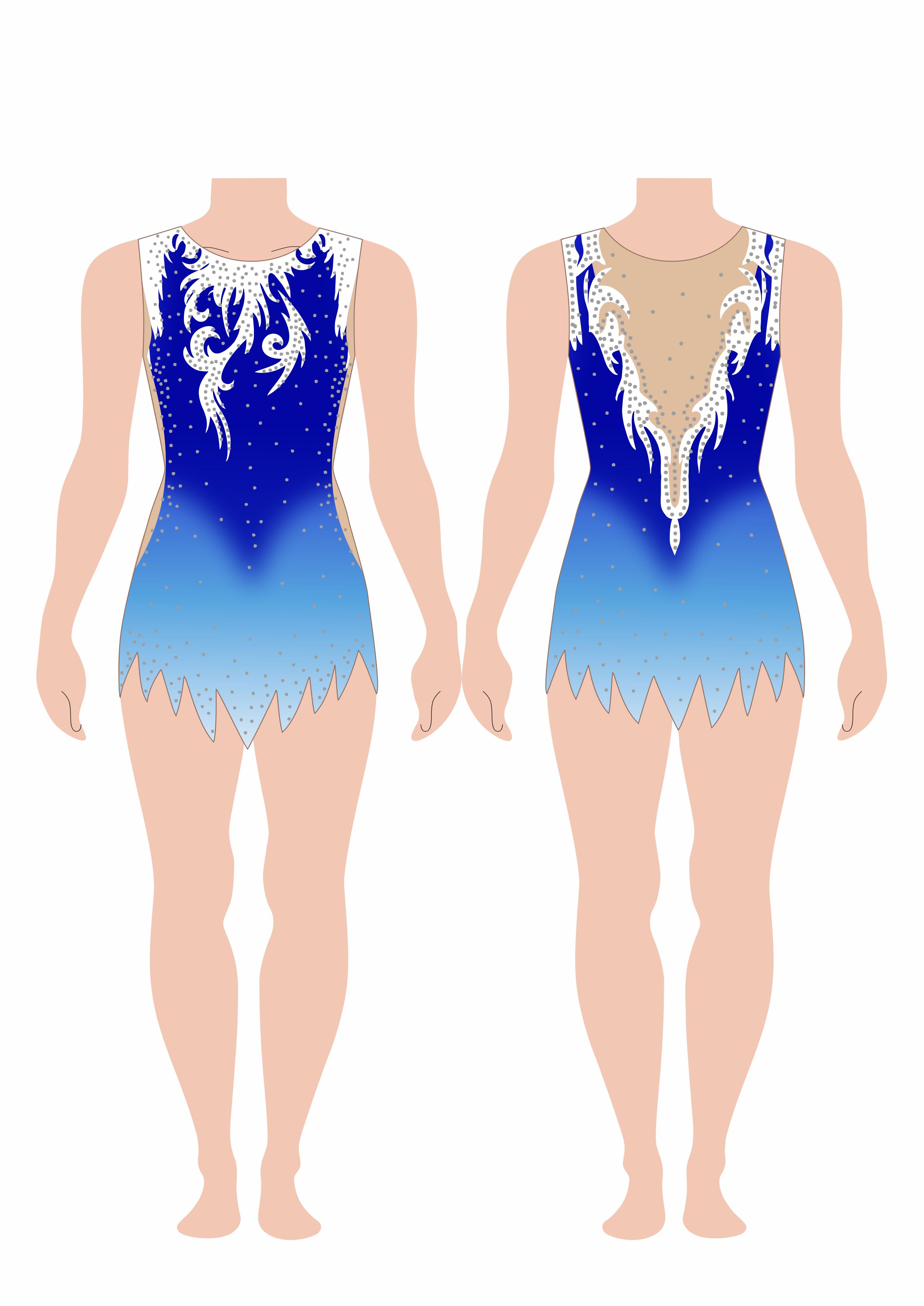 Blue Color Gymnastic Leotards