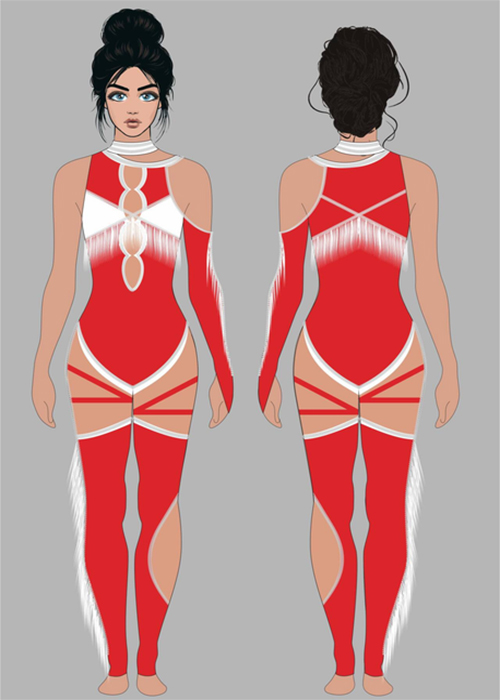 Red Color Majorette Uniform