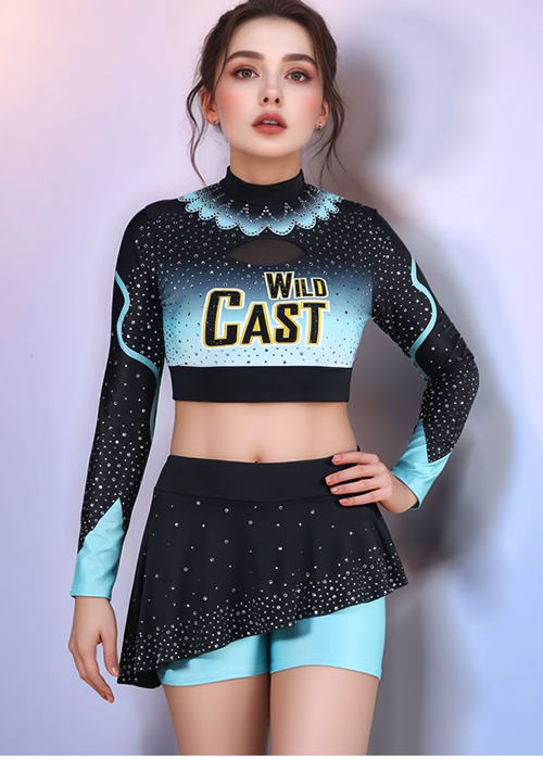 Black and Blue Cheerleading Uniform