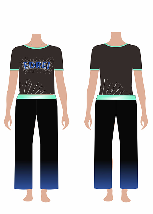 Boy Black and Green Color Cheerleading Uniforms